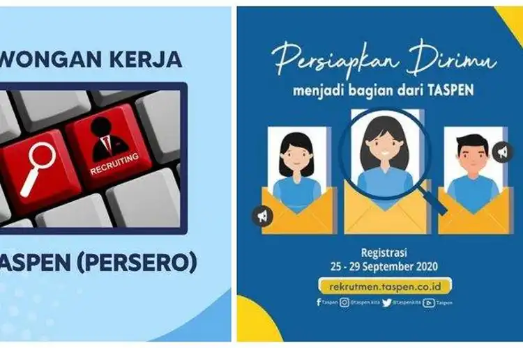 Lowongan Kerja BUMN di PT Taspen Daftar Posisinya Banyak Buat Lulusan SMA Sampai S1, Bikers Buruan Masukin Lamaran Kerja