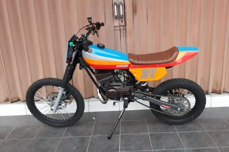 Keren! Yamaha RX-S Jadi Tracker, Kaki Jangkung Pakai Suspensi TS125