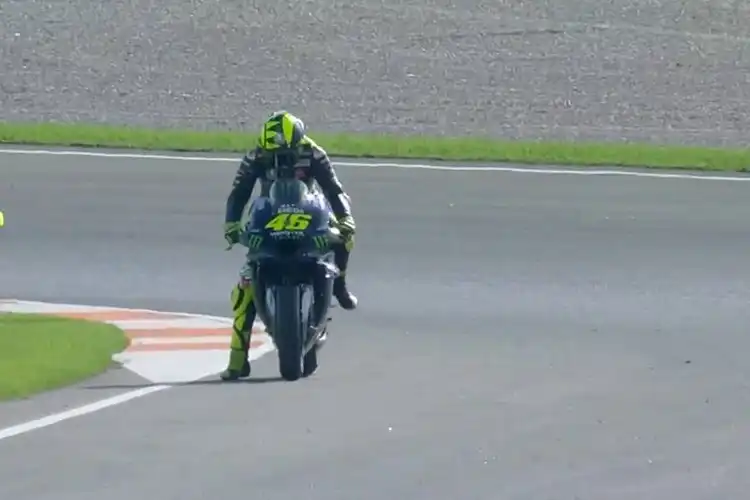 Yamaha Ambyar di MotoGP Eropa 2020, Valentino Rossi Mogok, Fabio Quartararo Crash