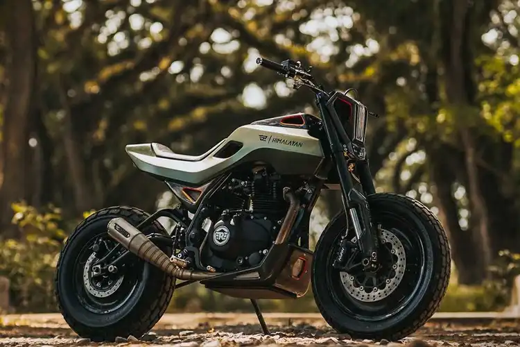 Modifikasi Royal Enfield Himalayan, Rombak Total Jadi Flat Tracker Futuristis