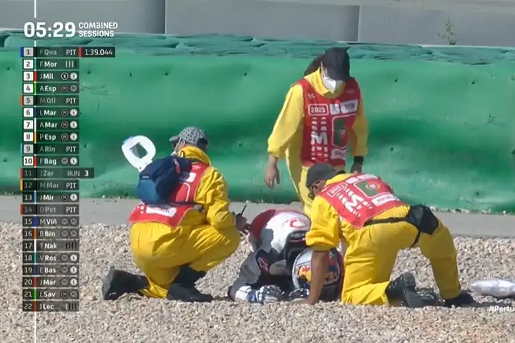 Bikin Ngilu, Video Kecelakaan Jorge Martin di FP3 MotoGP Portugal 2021