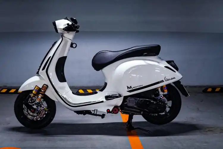 Tampil Kalem, Ternyata Modifikasi Vespa Sprint Ini Lumayan Gahar di Kaki-Kaki