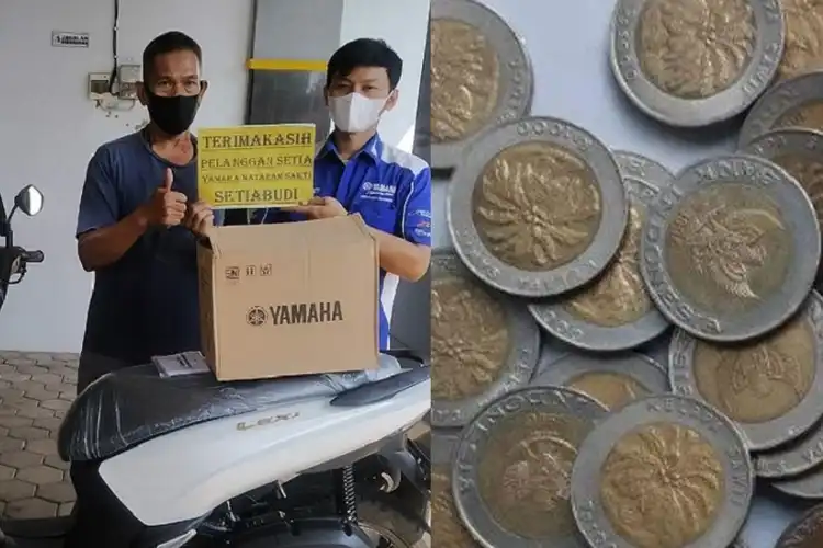 Beneran Nih, Motor Matic Baru Bisa Ditukar Uang Koin Rp 1.000 Dan Rp 500
