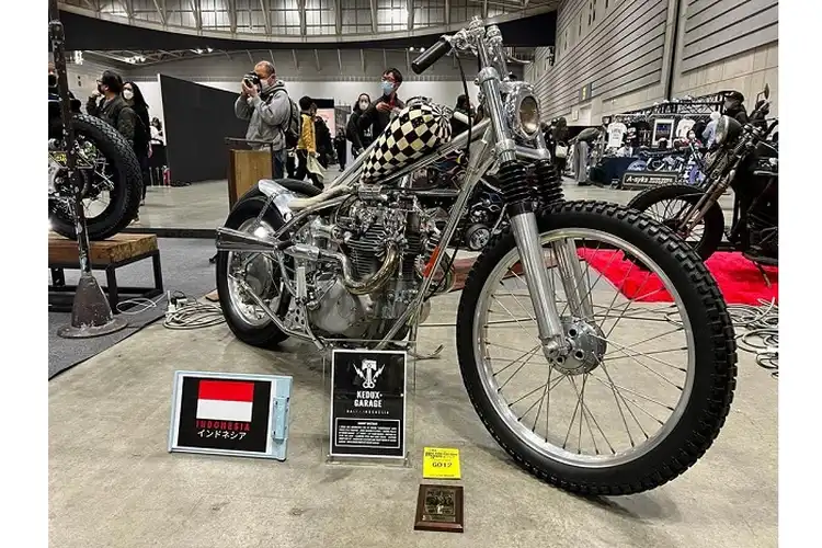 Begini Cerita Motor Custom Kedux Garage Tampil di Yokohama Hot Rod Custom Show