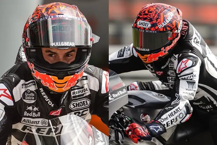 Marc Marquez Gak Cuma Tes Motor MotoGP, Helmnya Juga Model Baru
