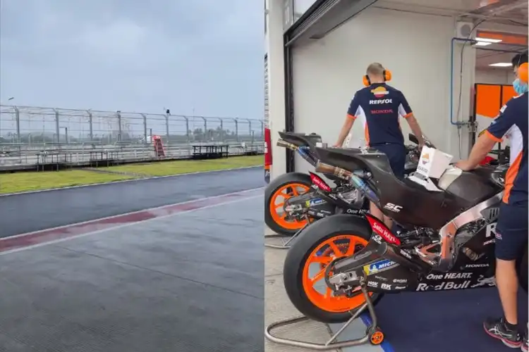 Sirkuit Mandalika Mendung, Motor Balap Marc Marquez dan Pol Espargaro Terpantau Lagi 'Dipanasin'