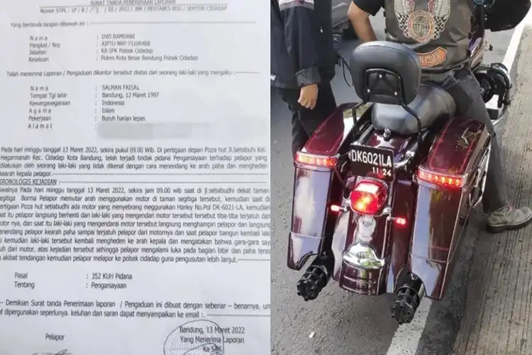 Korban Tuntut Proses Hukum Pemotor Harley-Davidson Yang Lakukan Penganiayaan Di Bandung