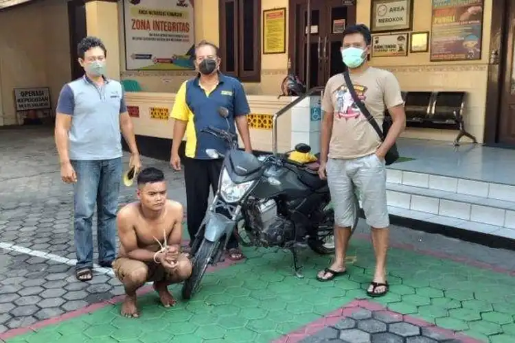 Nekat, Pemuda 19 Tahun Mencuri Motor Dinas Polisi Milik Tetangganya