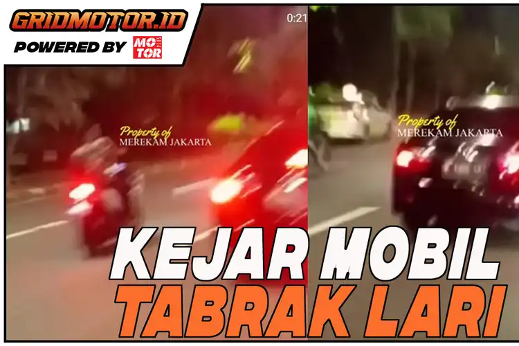 Video Beberapa Pemotor Bantu Kejar Mobil yang Lakukan Tabrak Lari