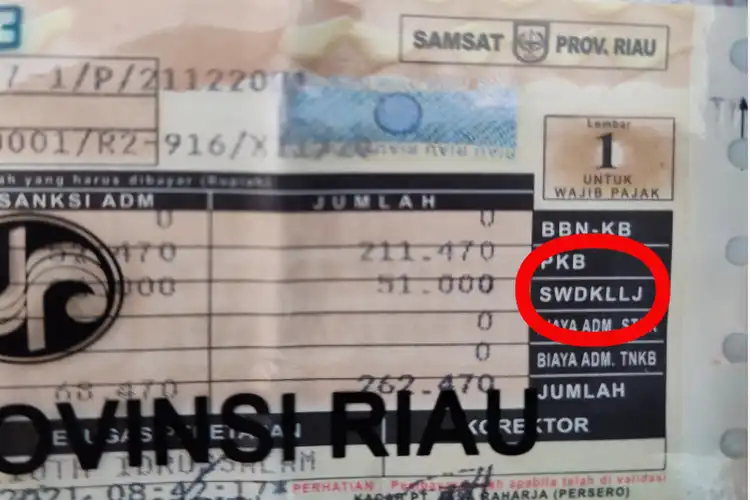 Fungsi Penting SWDKLLJ Di STNK, Berguna Jika Pemotor Kecelakaan