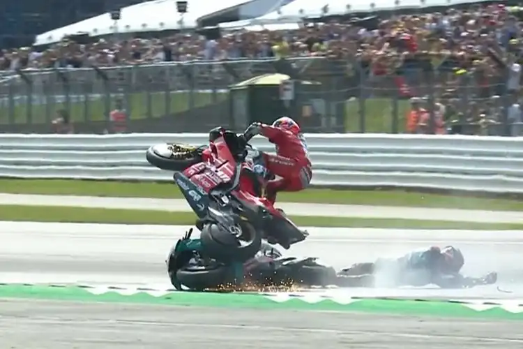 Fakta Crash MotoGP Inggris, Insiden Fabio Quartararo dan Andrea Dovizioso Ngeri Banget