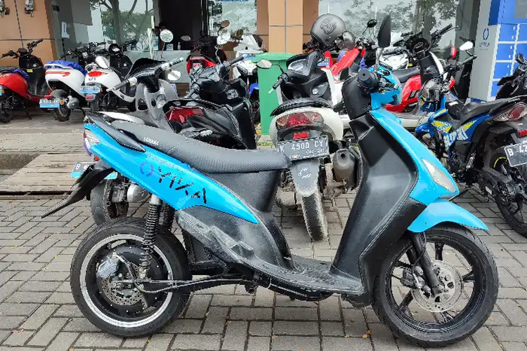 Modifikasi Yamaha Mio Dikonversi Jadi Motor Listrik, Mampu Tempuh Jarak 100 Km dengan Baterai Oyika