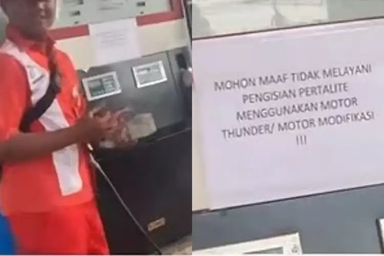 Waduh Suzuki Thunder 125 Dilarang Isi Pertalite di SPBU Ini, Netizen Auto Heran