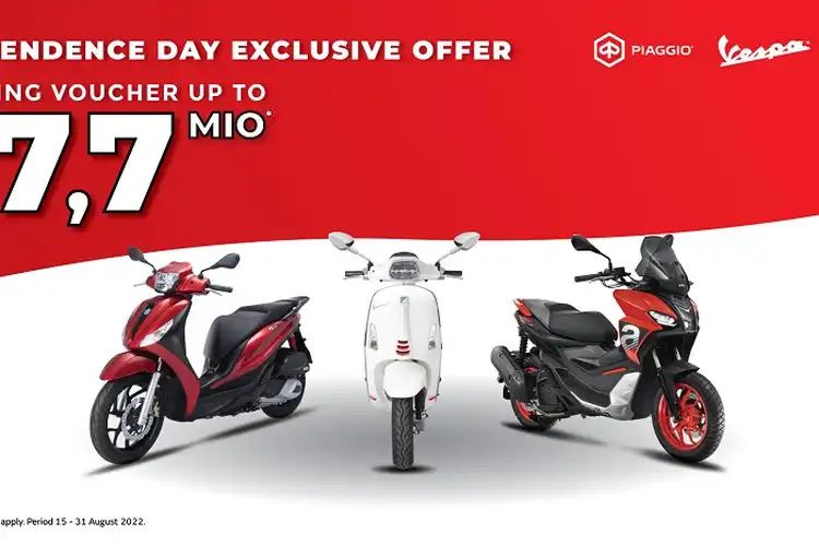 Sambut HUT RI Ke-77, Beli Vespa, Piaggio Atau Aprilia Dapat Shopping Voucher Jutaan Rupiah