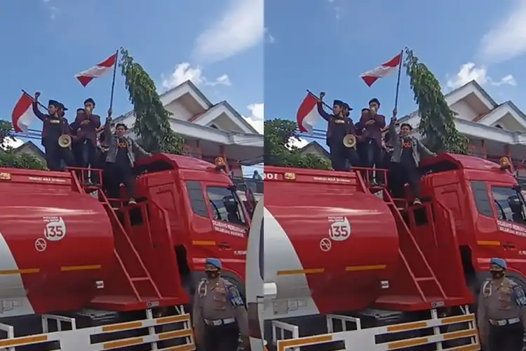 Gara-gara Harga BBM Naik, Mahasiswa Demo Sampai Bajak Truk Tangki Pertamina di Pamekasan