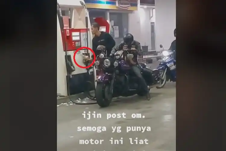 Viral Video Moge Harley-Davidson Diduga Isi Pertalite di SPBU, Langsung Banjir Komentar Netizen