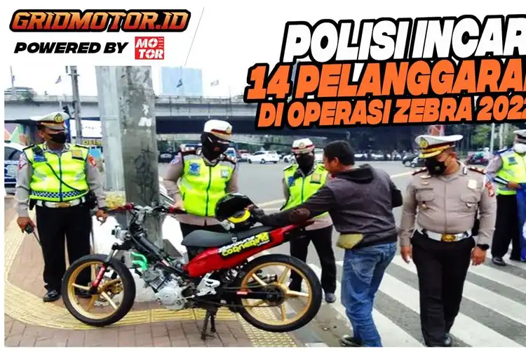 14 Pelanggaran Lalu Lintas Ini Jadi Incaran Operasi Zebra Jaya 2022