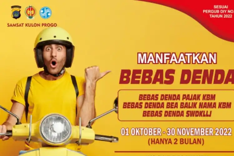 Pemutihan Pajak Motor Yogyakarta 2022 Berikan Tiga Keuntungan Bebas Denda Pajak Motor, Bea Balik Nama dan SWDKLLJ