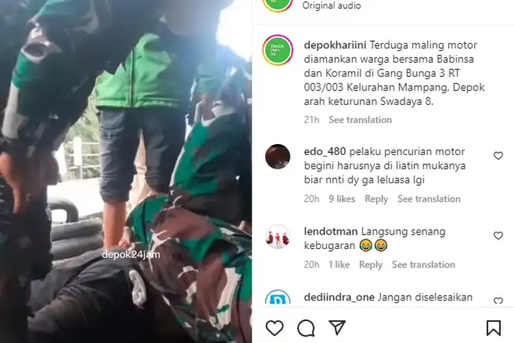 Gara-Gara Driver Ojol, Aksi Curanmor Gagal Total, Dapat 'Salam Olahraga'dari Warga