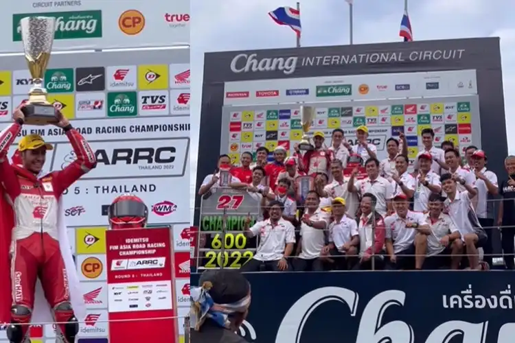 Andi Gilang Cetak Sejarah, Pembalap Indonesia Pertama Juara SS600 di ARRC 2022