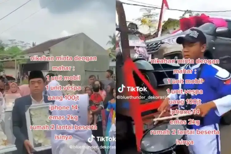 Video Mahar Pernikahan Motor Vespa dan Lainnya Total Rp 1 Miliar, Suami Sebut Kerja Keras Bareng