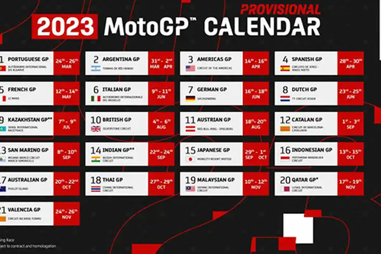 Fakta Unik Menarik Kalender MotoGP 2023, 9 Sirkuit Didesain Orang Yang Sama