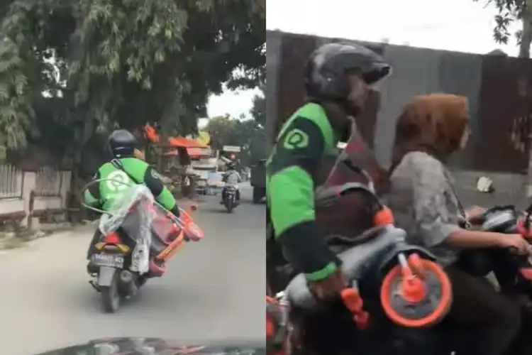 Naik Motor Matic, Driver Ojol Dibonceng Emak-Emak, Warganet: Yang Bayar Ongkos Siapa?