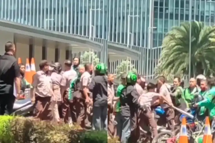 Driver Ojol Kena Usik Satpam, Kedua Kubu Langsung Baku Hantam di SCBD