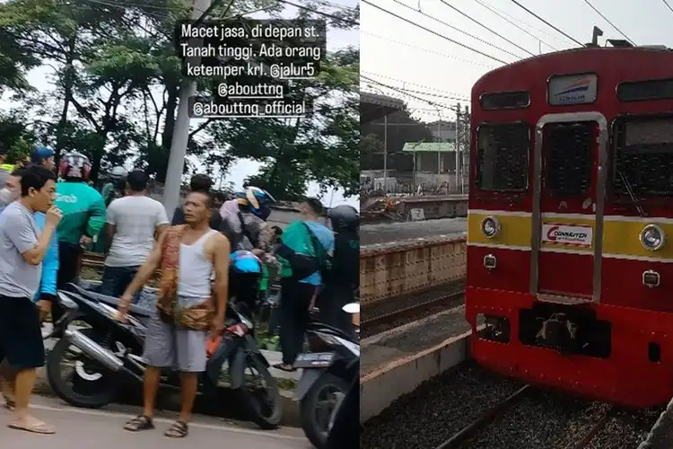Detik-Detik Pemotor Tertabrak KRL Di Tangerang, Auto Tewas Di Tempat