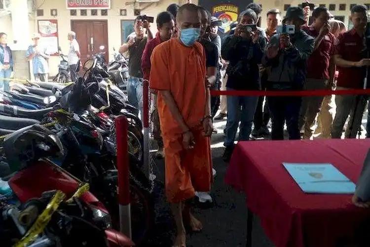 Modal Kunci T, Maling  Di Ciamis Gasak 14 Motor Dalam 3 Bulan