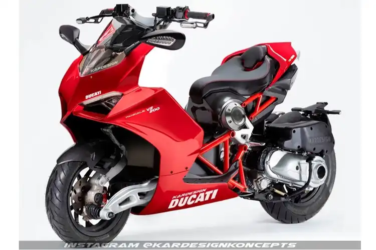 Garang Motor Matic Ducati Pakai Desain Panigale V4, Mesinnya 181 cc
