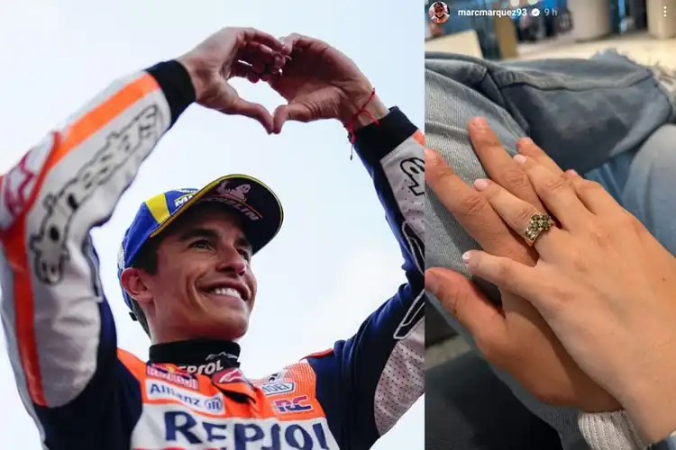 Fans MotoGP Kaget Marc Marquez Pamer Tangan Cewek Diduga Pakai Cincin Tunangan Penasaran Siapa Pacar Baru Marquez