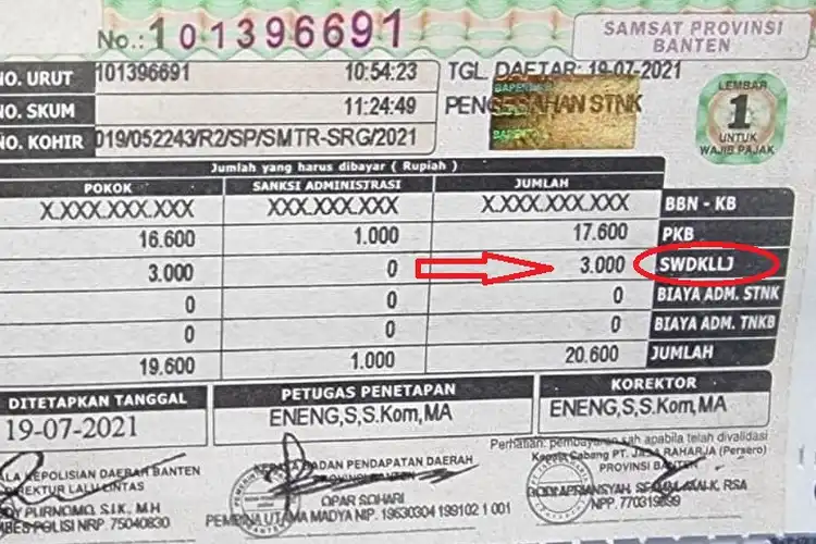 Bolehkah Ketika Bayar Pajak Kendaraan Tidak Bayar SWDKLLJ Diungkap Direktur Jasa Raharja