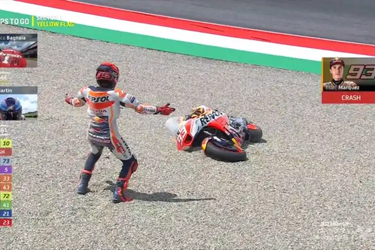 Fakta Marc Marquez MotoGP Musim 2023 Selalu Start di Baris Terdepan Tapi Selalu Crash Setiap Balapan