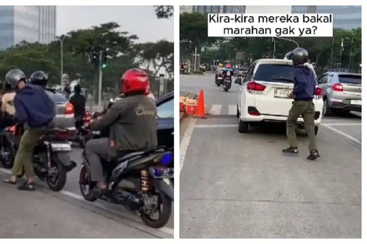 Mau Ketawa Tapi Kasihan, Video Cowok Turun dari Motor Langsung Ditinggal Pacarnya di Lampu Merah