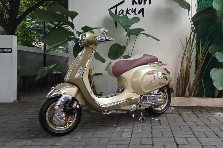 Habis Rp 200 Jutaan Modifikasi Motor Vespa Primavera 75th Anniversary Jadi Sultan Bertabur Spare Part Mewah
