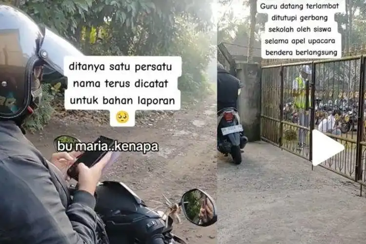 Guru di Bali Terlambat ke Sekolah Parkir Motor Depan Gerbang, Tidak Dikasih Masuk Sama Muridnya