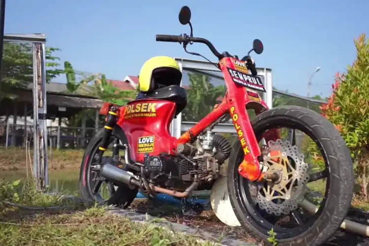 Modifikasi Motor Jadul Jadi Alat Pemadam Kebakaran dari Polres OKI, Namanya Unik