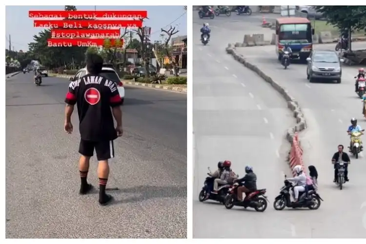 Pemotor Lawan Arah Makin Brutal, Enggak Takut Dipenjara Sampai Berani Keroyok YouTuber