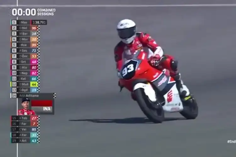 Bikin Kejutan Fadillah Arbi Lolos Q2 Usai FP3 Moto3 Mandalika 2023, Mario Aji Berjuang di Q1