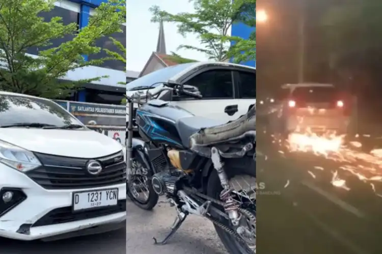 Seret Yamaha RX-King 5 Kilometer di Bandung, Begini Nasib Sopir Mobil Daihatsu Sigra yang Ternyata Mabuk