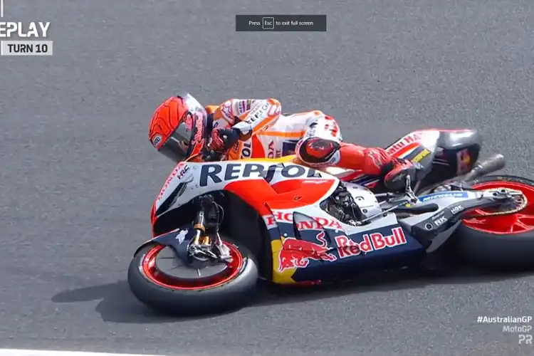 Sama Saja Seperti Sesi Pagi, Sesi FP MotoGP Australia Marc Marquez Jatuh Lagi di Tikungan yang Sama