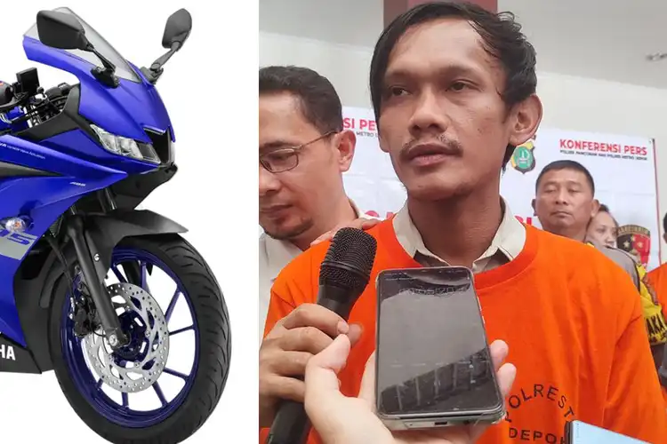 Blak-blakan Maling Motor Cuma Utak-atik Kabel, Yamaha R15 Langsung Raib dan Dipreteli