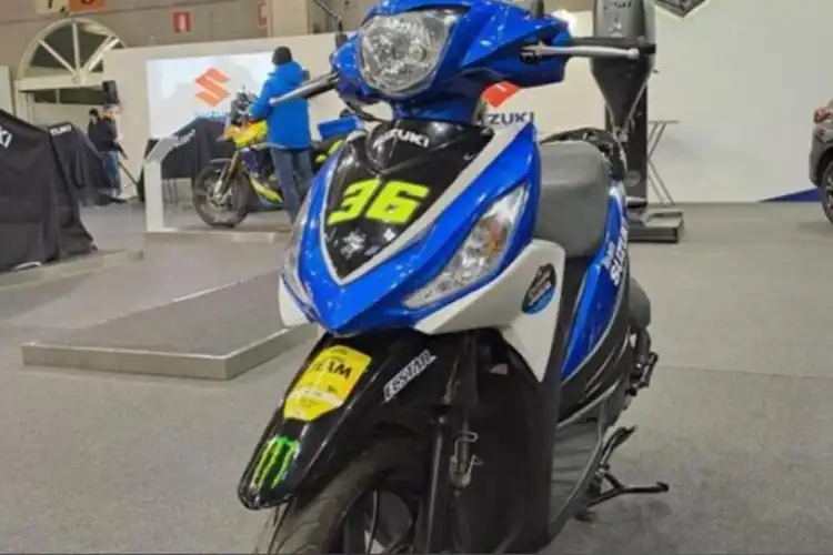 Inspirasi Modifikasi Motor Suzuki Address Livery MotoGP Joan Mir dan Alex Rins