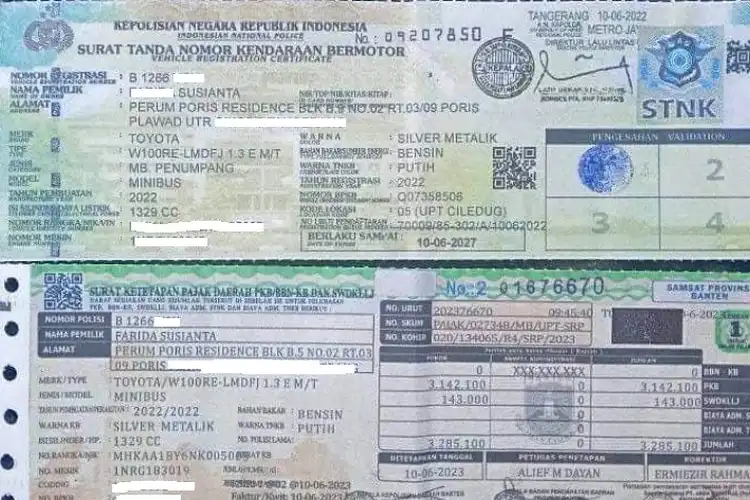 Anda Kena Pajak Mahal Jika di STNK Ada Kode Ini Berarti Dianggap Orang Mampu Menurut Aturan Pemda