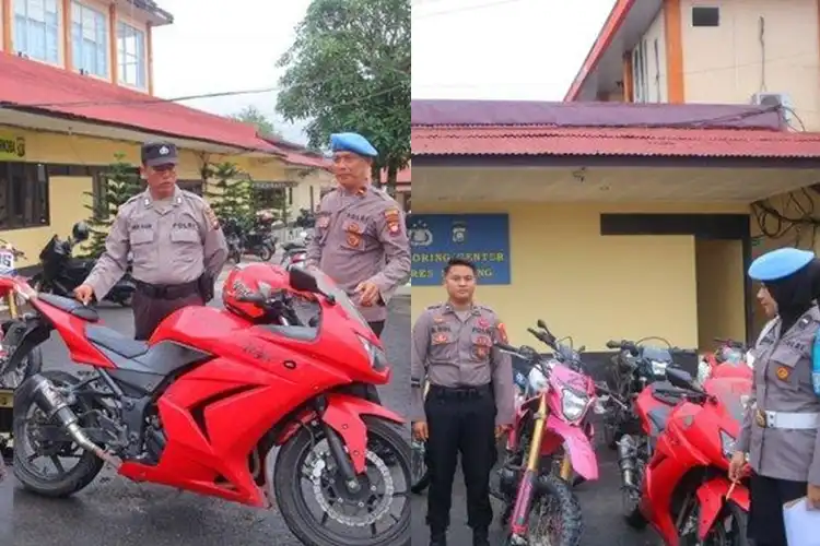 Enggak Pilih-pilih, Razia Knalpot Brong Sesama Polisi Dibuktikan Polres Bintang