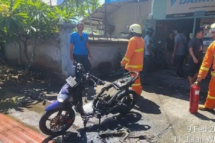 Honda BeAT Karbu Hangus Terbakar Sisa Rangka di Bali, Kerugian Sekitar Rp 8 Juta