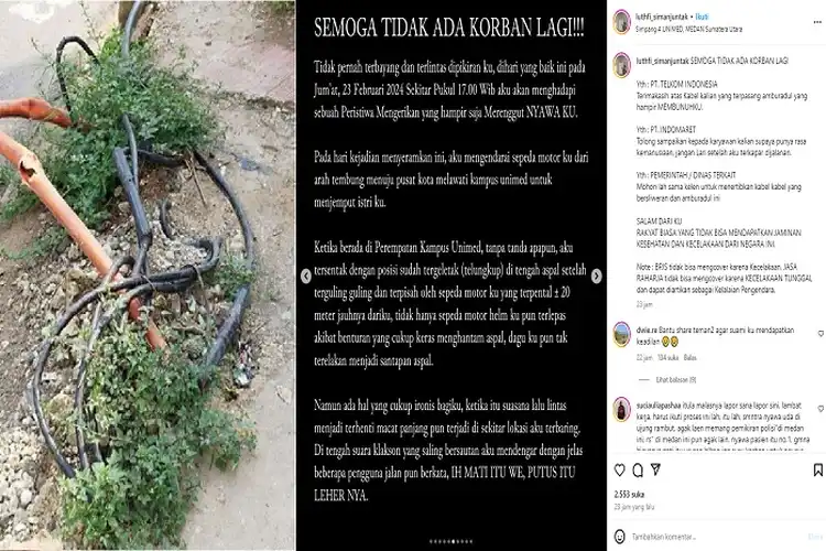 Miris, Pemotor yang Lehernya Terjerat Kabel di Medan Enggak Dicover BPJS Kesehatan, Ini Fakta Lainnya