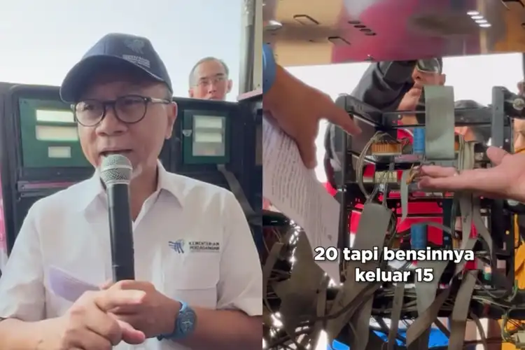 Menteri Zulkifli Hasan Sidak SPBU Pertamina Curang di Karawang, Ada Alat Ini di Dalam Dispenser BBM