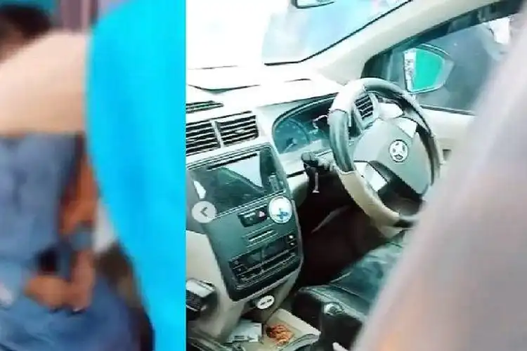 Bocah 5 Tahun Nyetir Mobil PLN Tabrak Motor, Terdiam Saat Dikerumuni Warga